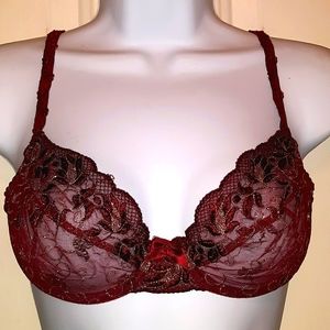 MUST SEE***Vintage 1998 VICTORIA'S SECRET push-up Balconette Bra 34C